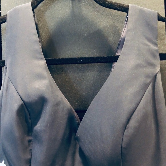 WOMAN Nevy Blue Long Luxury Prom Dress, Size 2 - Picture 4 of 6